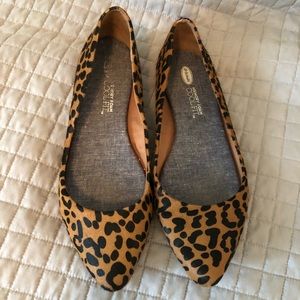 Dr Scholls leopard flats sz 10